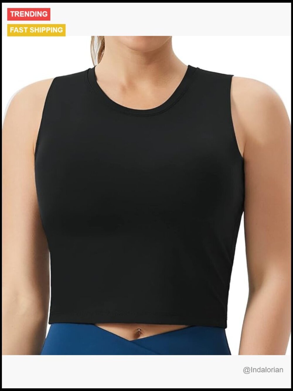 Medium Support Sports Bra Removable Padded Sleeveless Workout Crop Top